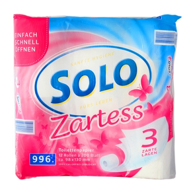 PAPIER TOALETOWY SOLO 12 rolek 3 warstwy