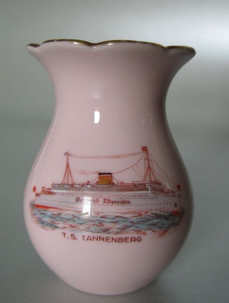 Wazon Statek M.S Tannenberg Zoppot Danzig Stettin