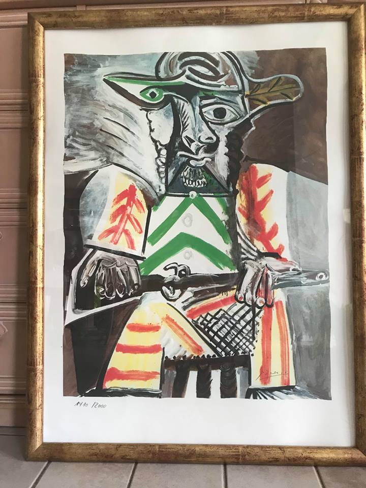 Pablo Picasso (1881-1973) Homme assis au fusil