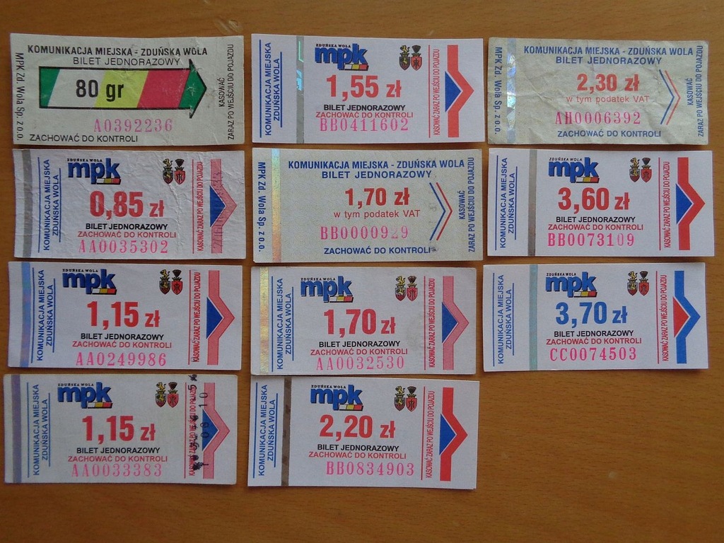 Bilety komunikacja miejska MPK Zduńska Wola