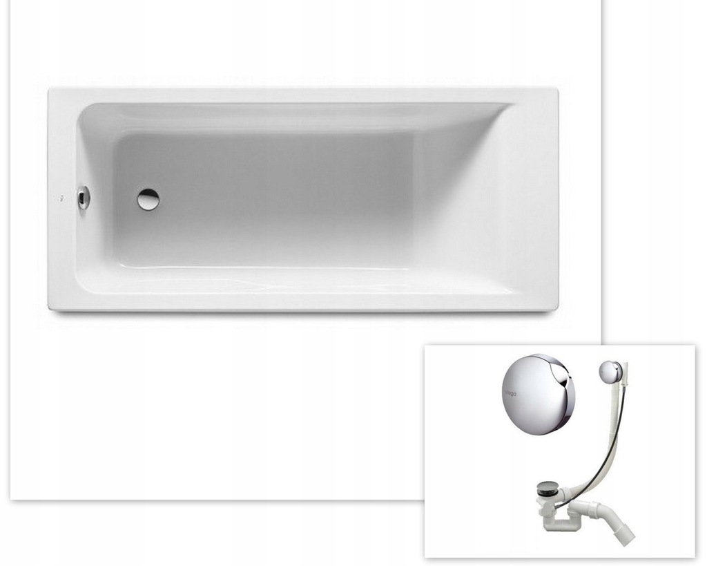 WANNA ROCA EASY 150X70 + SYFON VIEGA SIMPLEX - 7426706782 - oficjalne ...