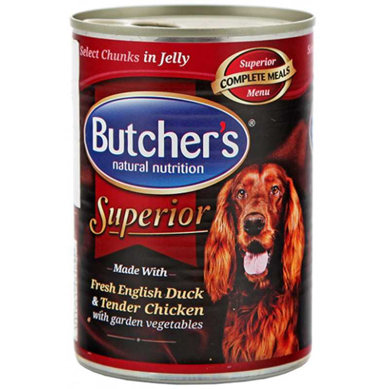 BUTCHER'S Superior kaczka kurczak 3x400g + 400g