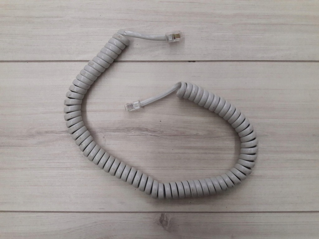 kabel przewód telefoniczny spirala 4p4c
