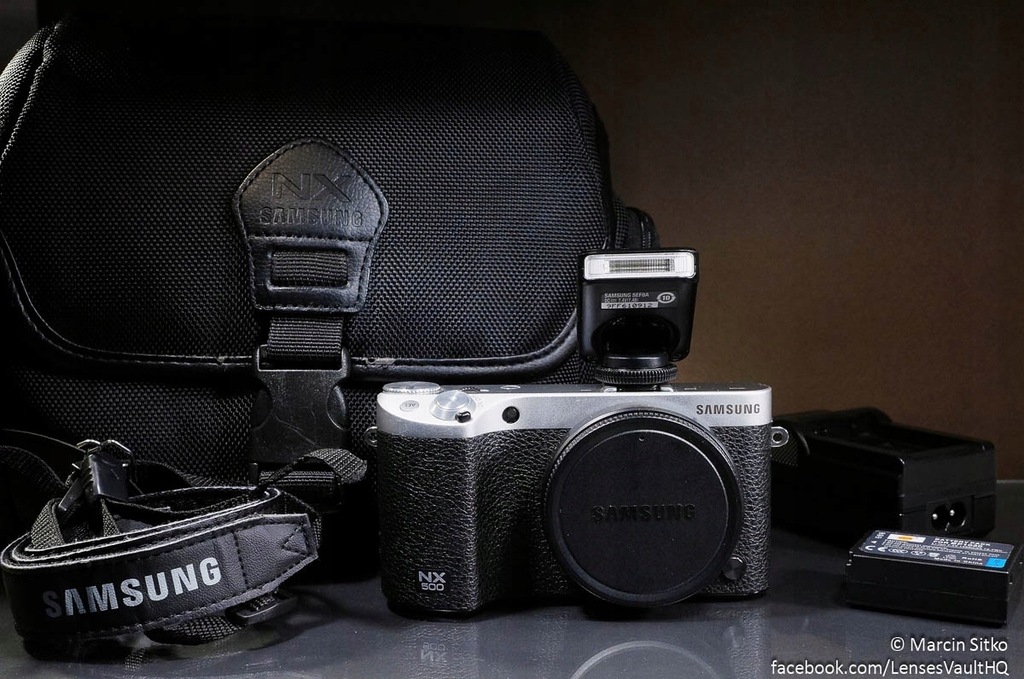 Samsung NX500, sprawny, torba, akcesoria, SAMPLE