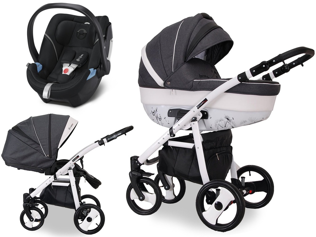 COLETTO SAVONA DECOR 3w1 + FOTELIK CYBEX ATON 5