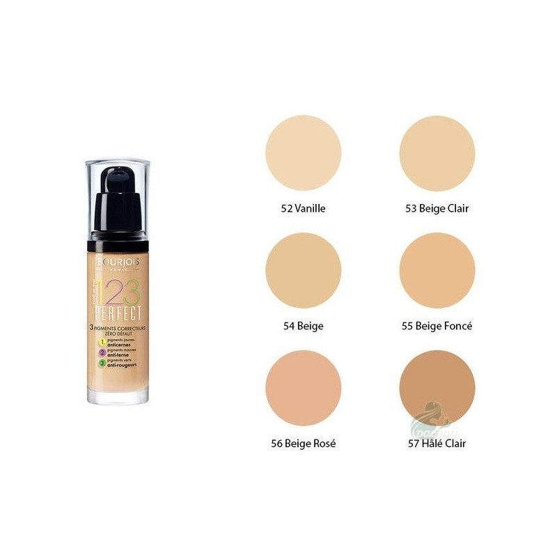 BOURJOIS 123 PERFECT PODKŁAD 53 Light Beige