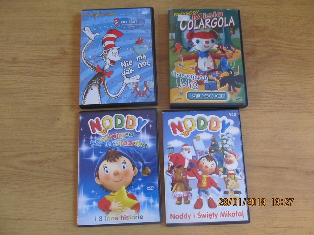 Zestaw 4 płyt DVD  NODDY, Kot Prot, Miś Coralgol