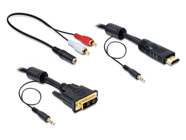 KABEL HDMI(M)->DVI-D(M)(18+1) +AUDIO 2M SINGLE