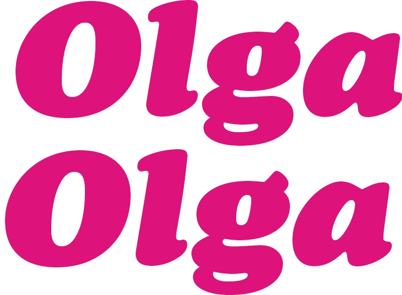 Imię OLGA 2szt naklejki w dowolnym kolorze