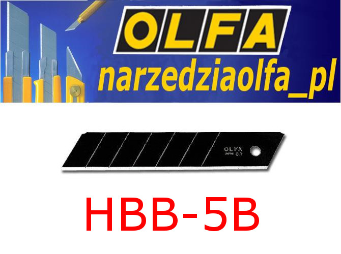 OLFA  HBB-5B, ostrza segmentowe, ostrze 25mm.