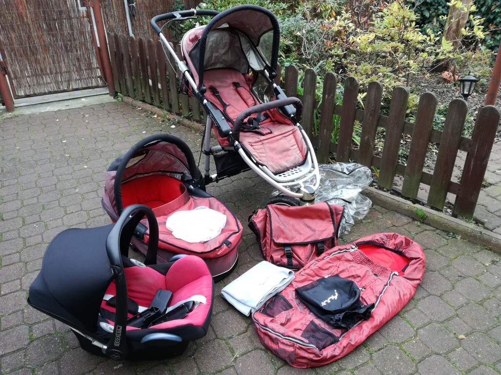 Wózek Quinny Speedi SX zestaw 3w1 + dodatki