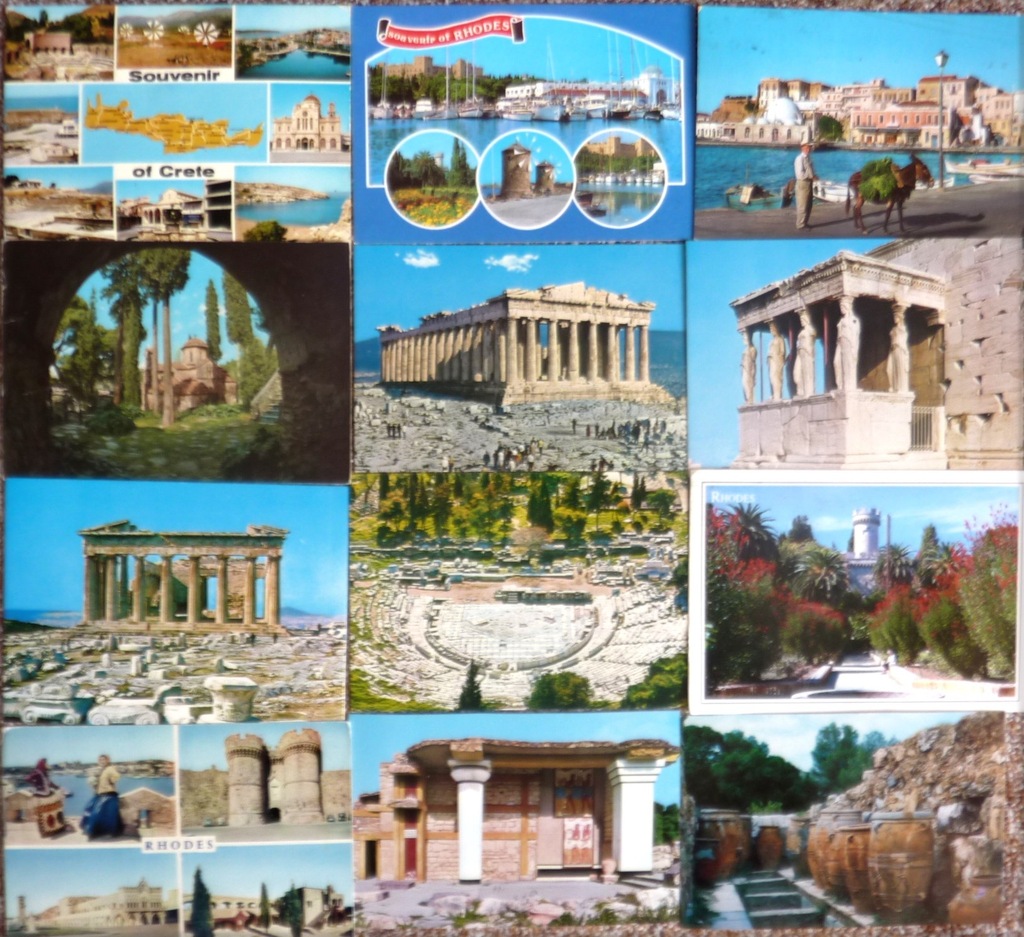 Grecja - 24 widokówki - pocztówki zestaw 6