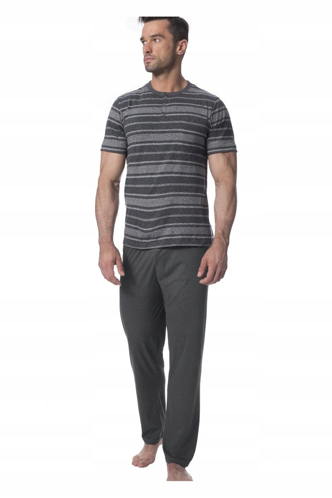 Rossli SAM-PY140 szary komfortowa piżama męska XL