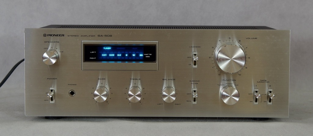 Pioneer SA-508 wzmacniacz vintage, blue line. SPRA