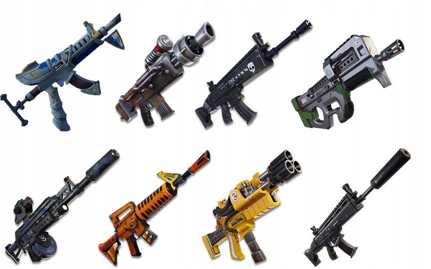 Fortnite Ratowanie Świata bronie 8 sztuk FullPerks