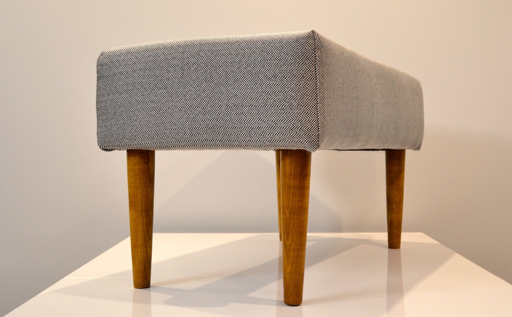 Ławeczka tapicerowana ławka pufa jodełka ikea brw