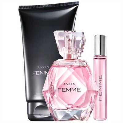 ZESTAW FEMME 3 sztuki WODA+BALSAM+PERFUMETKA AVON