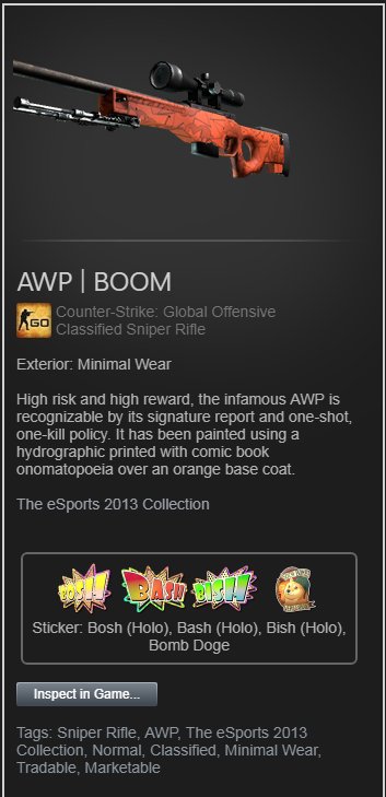 Ekwipunek CS GO AWP boom AK Jaguar ITD -30%