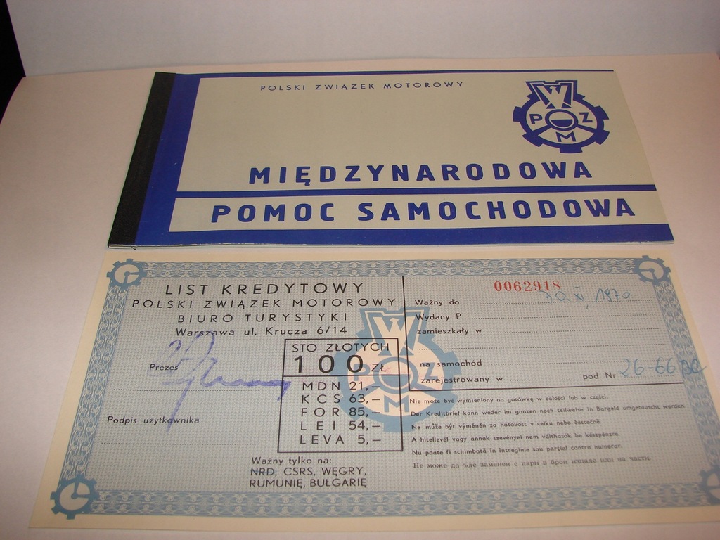 PZM Bydgoszcz,Warszawa -list kredytowy