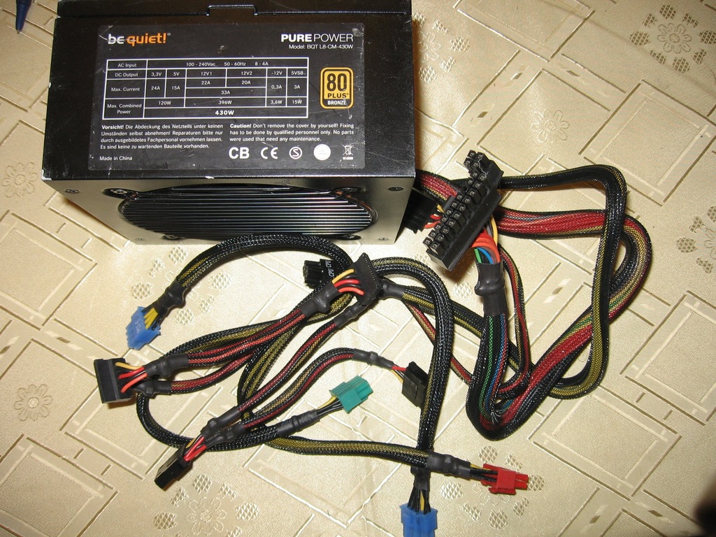 BE QUIET Pure Power BQT L8-CM-430W, 80 plus BRONZE