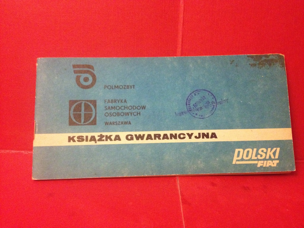 NOWA książka gwarancyjna fso polski fiat 125p `79