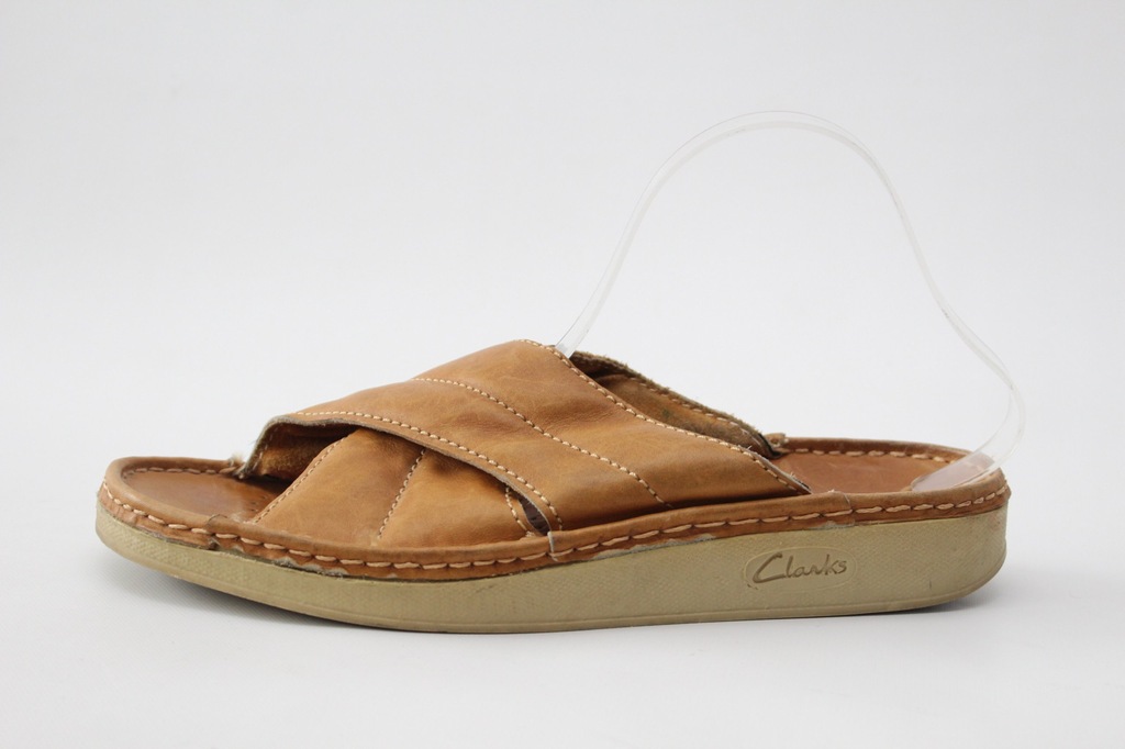 CLARKS - skórzane klapki r. 43 (29 cm)