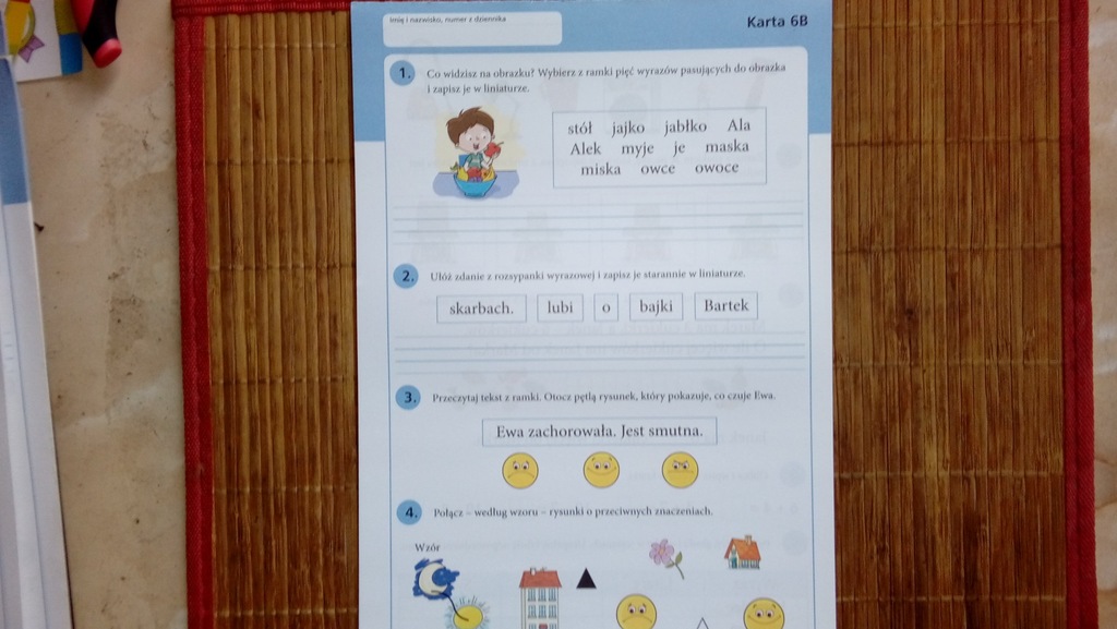 Karty Badania Umiejętności Klasa 1 Karty badań umiejętności w klasie 1, karta 6Bx13 - 6748414296