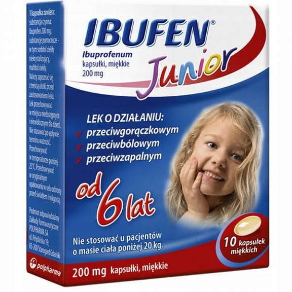 Ibufen Junior 0,2 g, 10 kapsułek