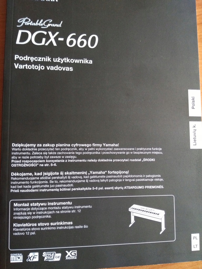 Yamaha DGX-660 650 640 INSTRUKCJA OBSŁUGI PL -nowa