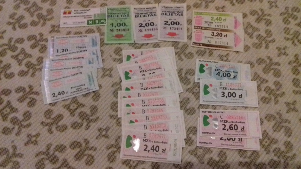 Bilety autobusowe - zestaw