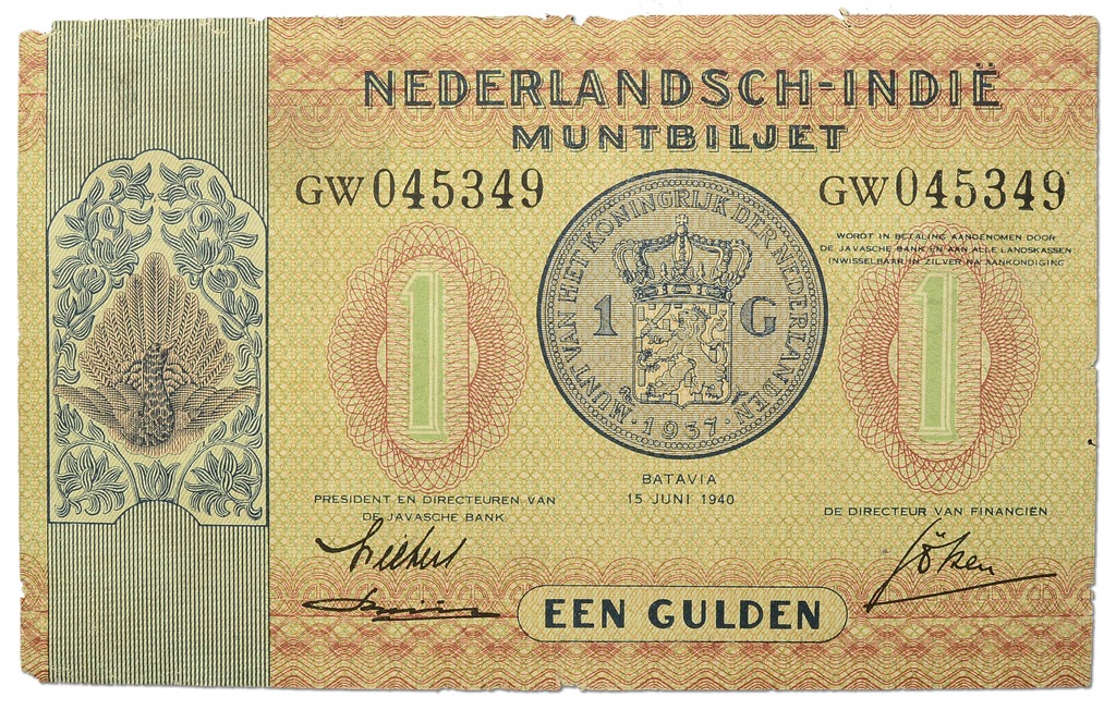 26.Hol.Indie Wschodnie, 1 Gulden 1940, St.3-
