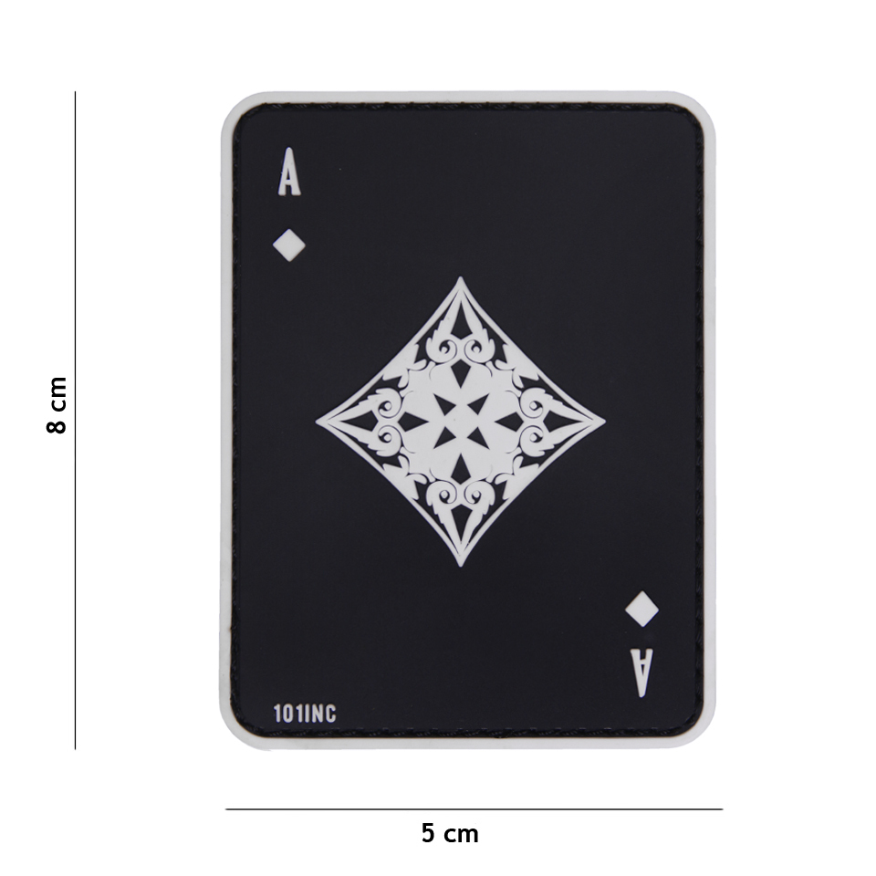 Naszywka 3D PVC Ace of Diamonds - Black