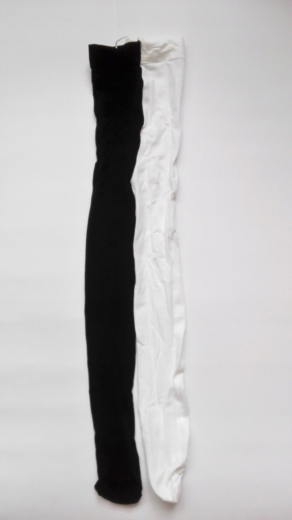 Biało-czarne rajstopy dziewczęce w roz od 104-134