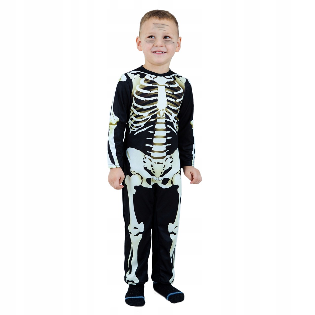 Strój Na Halloween Dla Chłopca STRÓJ KOŚCIOTRUP HALLOWEEN ROZMIAR S (3-4 LATA) - 7633211365