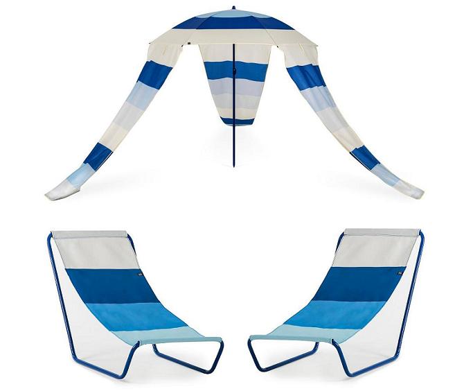 zestaw plażowy maui circus leżaki parasol HOMEKRAF