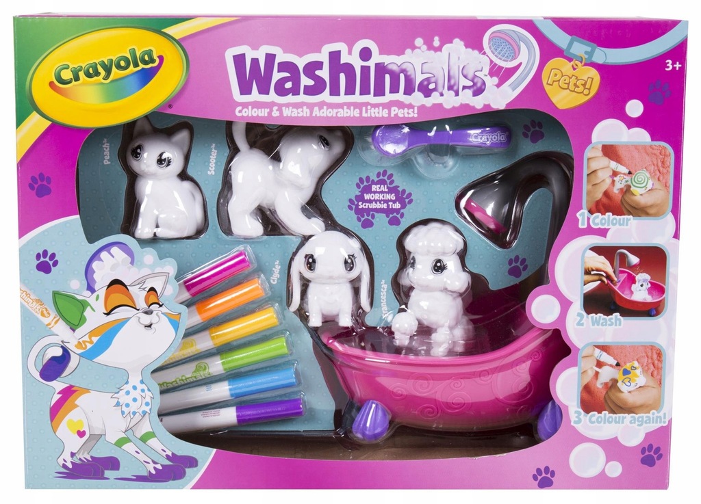 ZWIERZĄTKA DO KOLOROWANIA WASHIMALS CRAYOLA
