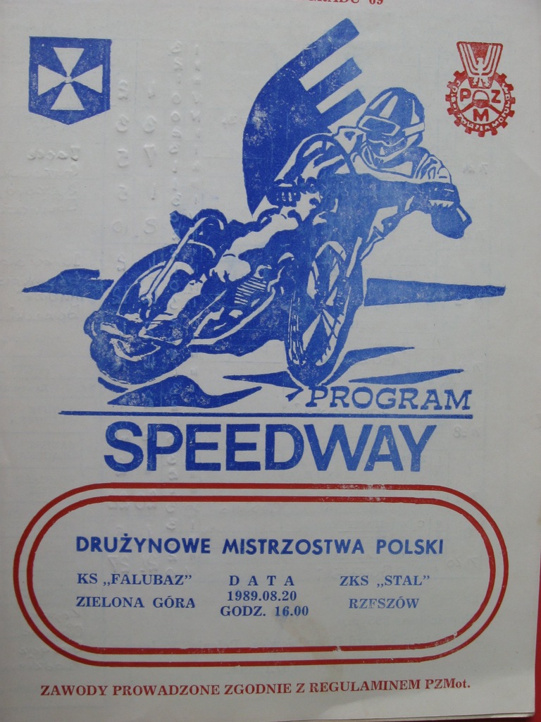 ŻUŻEL FALUBAZ Zielona Góra - STAL Rzeszów 1989