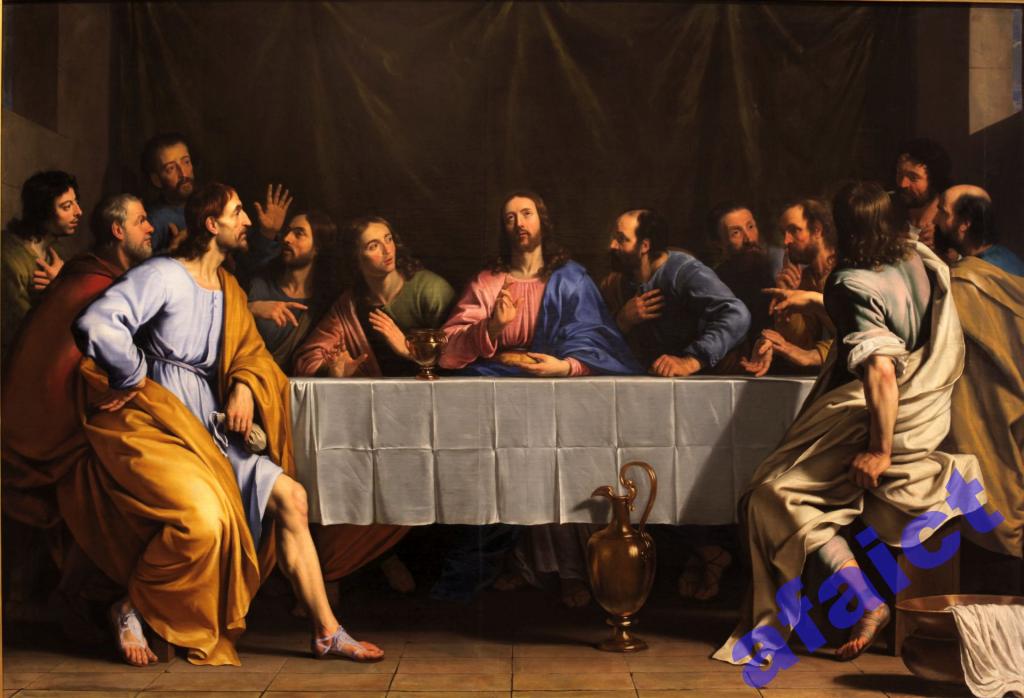 Philippe de Champaigne Ostatnia wieczerza 80x50 ob