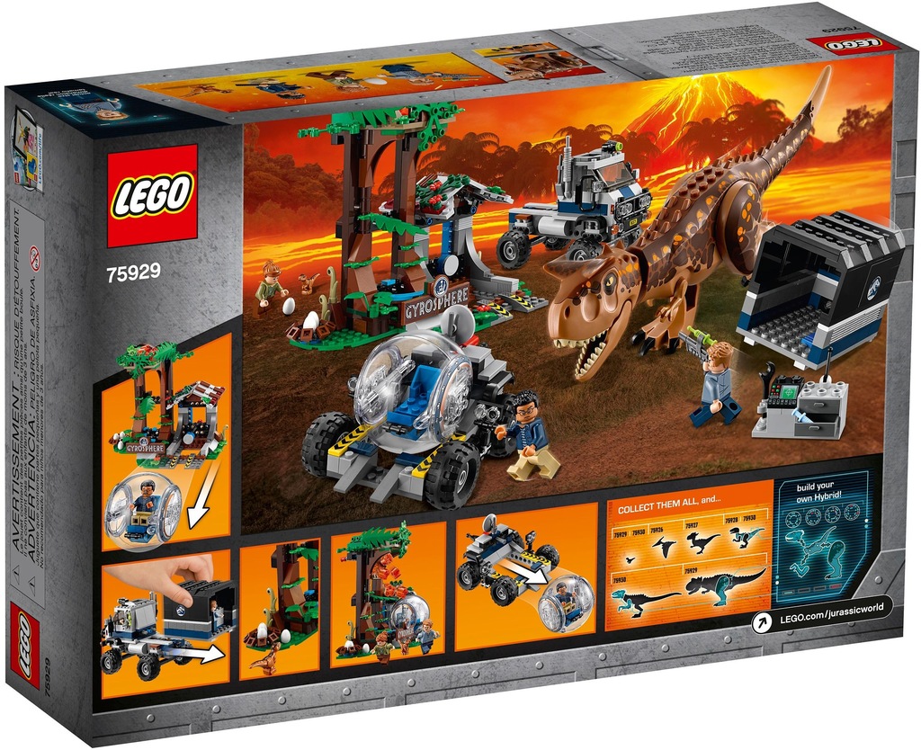 LEGO JURASSIC WORLD 75929 UCIECZKA KARNOTAURA