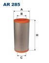 Vzduchový filter FILTRON AR285 IVECO DAILY III IV Výrobca dielov Filtron