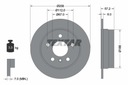 DISQUES SABOTS DE FREIN TEXTAR ARRIÈRE - MERCEDES B W245 258MM photo 2 - milautoparts-fr.ukrlive.com