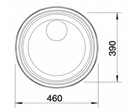 BLANCO drez RONDOSOL oceľ kefa. 513306 Dlhá strana 448 cm