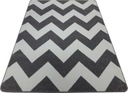 Серо-белый ковер 180х270 с узором ZIGZAG CHEVRON mono2x3