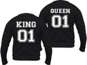 Bluza KING QUEEN bluzy dla zakochanych PAR kpl.XL