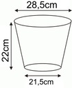 Kvetináč okrúhly škôlkarský 28,5x22 - 10L Značka Edoniczki.pl
