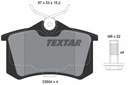 Kotúče Kocky TEXTAR Zadný diel AUDI A4 B7 245mm Výrobca dielov Textar