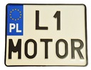 Табличка на регистрационную раму мотора, квадроцикла или трактора