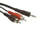 КАБЕЛЬ MINI JACK 3,5 мм — 2x RCA CHINCH длиной 2,5 м AUX