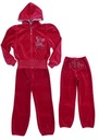 MK Polski Dres z bawełnianego weluru dziecięcy R.98 malinowy