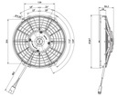 Axiálny ventilátor 24V 225mm/9'' Typ Spal VA07-BP7 Katalógové číslo dielu 743 150 07